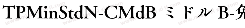 TPMinStdN-CMdB ミドル B字体转换